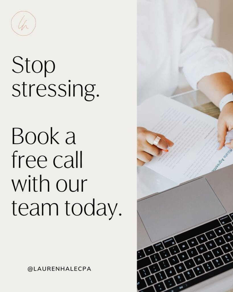 Stop stressing and hire a bookkeeper today text image 
