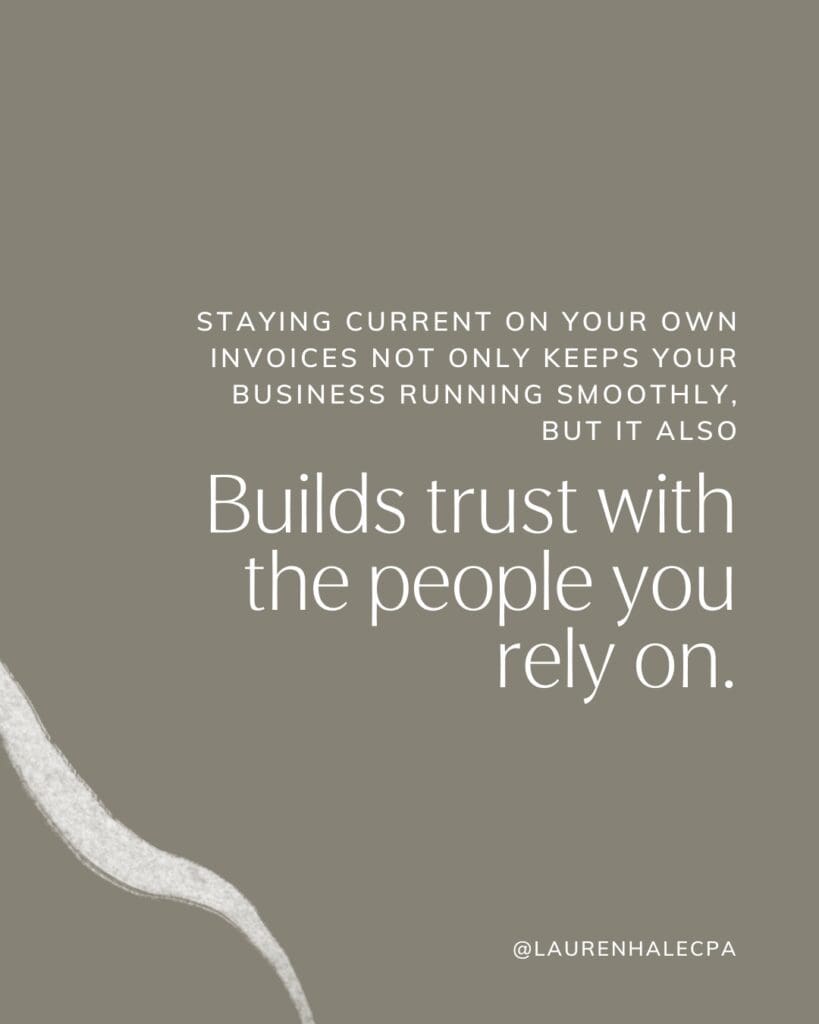 bookkeeping tasks | paying any outstanding invoices