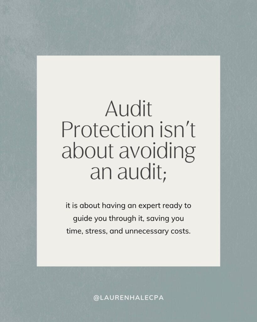 image with text overlay about audit protection services