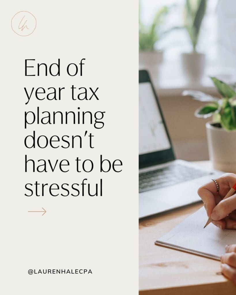 End of year tax planning doesn't have to be stressful