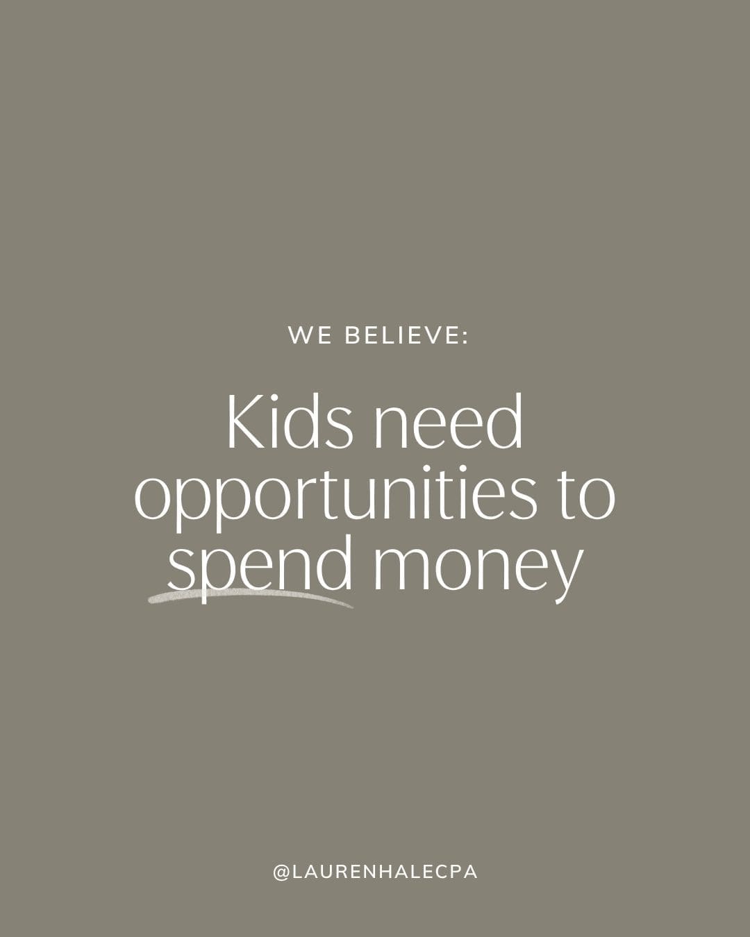 Kids need opportunities to spend money in order to learn about money management